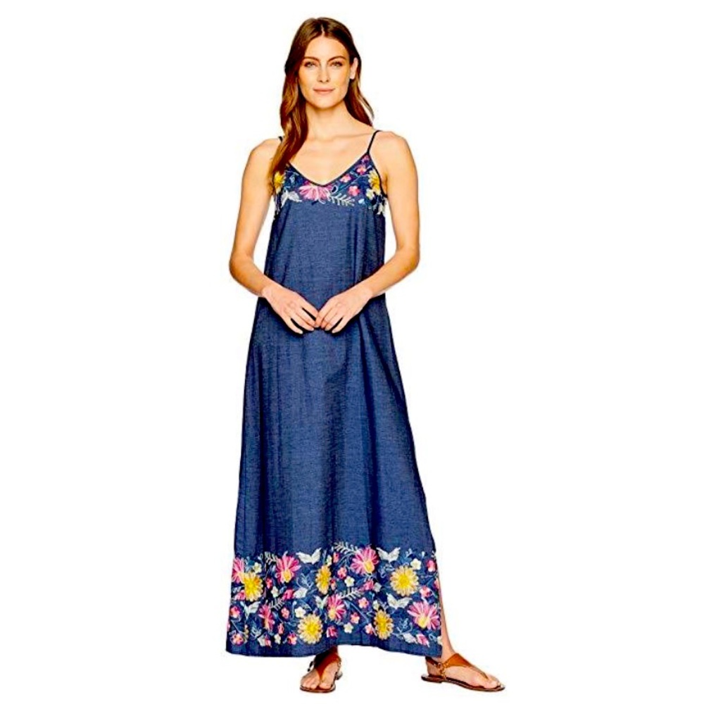 Karen Kane Embroidered Maxi Dress size Large